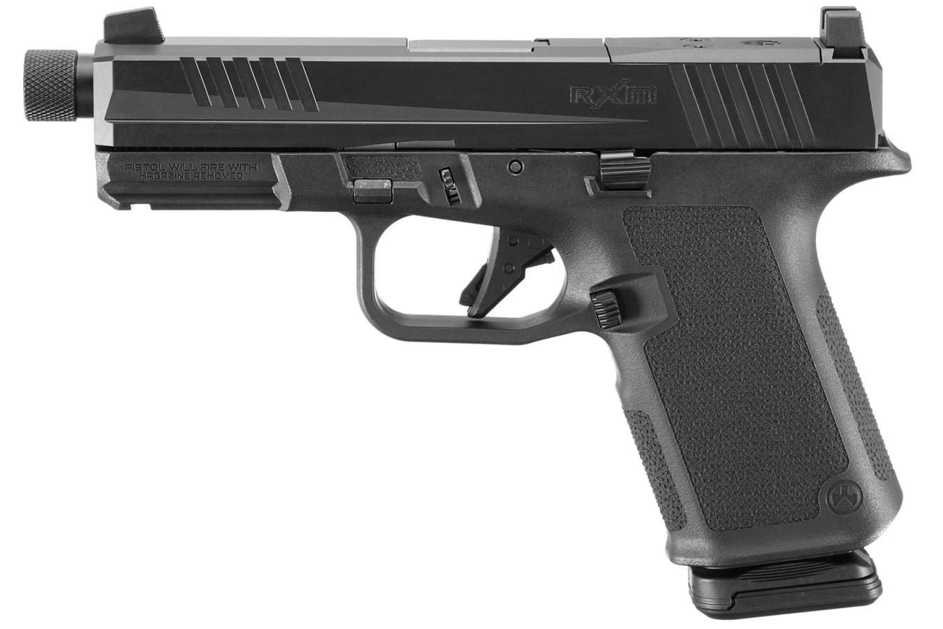 RUGER RXM 9mm Pistol with Black Magpul Frame and Threaded Barrel